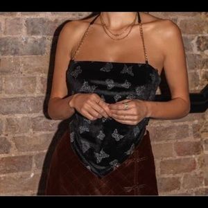 Y2K butterfly chain top